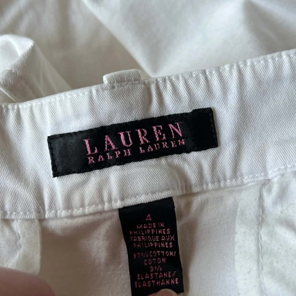 Lauren Ralph Lauren White Cargo Shorts size 4 Black Label - Picture 3 of 4